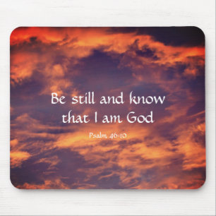 Morning Sky Psalm 46:10 Inspirational Mouse Pad
