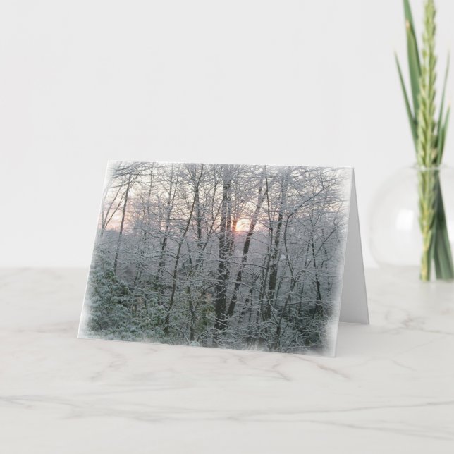 Morning Snow Holiday Card (Front)