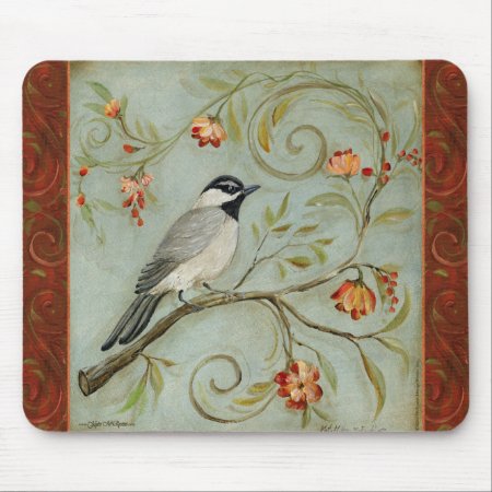 Morning Song Chickadee By Kate Mcrostie Mouse Pad