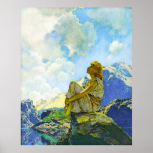 Morning (Spring), by Maxfield Parrish Poster