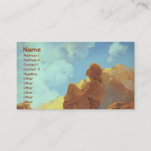 Morning (Spring), Maxfield Parrish Fine Art Business Card Templates