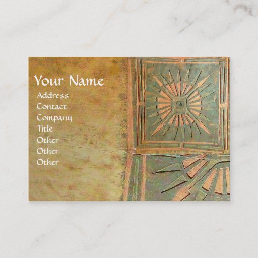 Customizable MORNING STAR 2 , MONOGRAM BUSINESS CARD