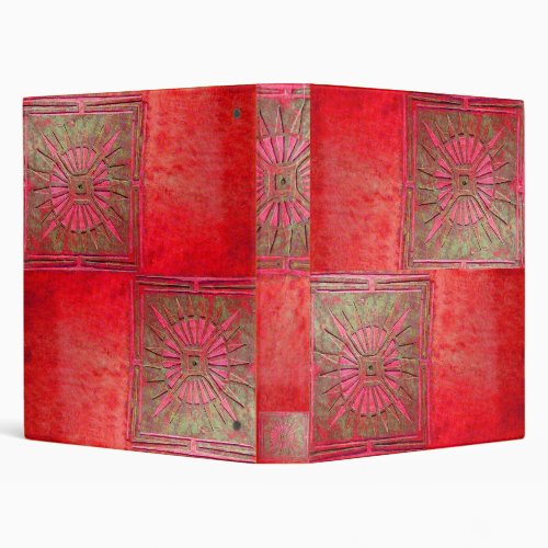 MORNING STAR  antique bright red Binder