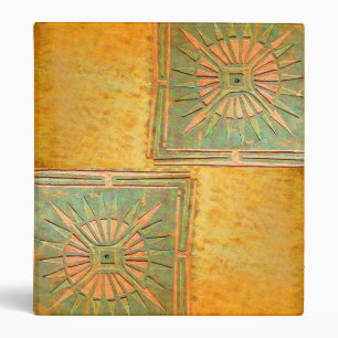 MORNING STAR , antique yellow brown green 3 Ring Binder