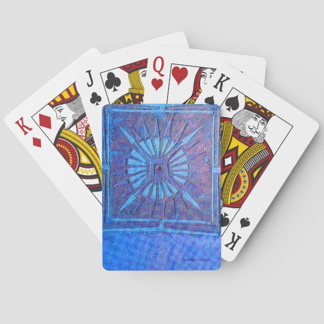 MORNING STAR Aqua Blue ,Teal Poker Cards (Back)