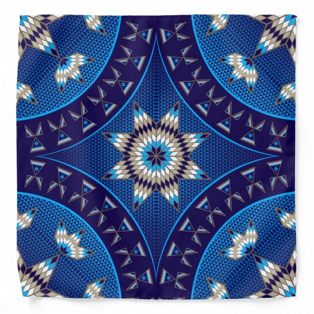 Morning Star (Blue) Bandana (Front)