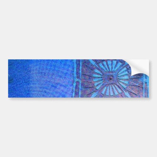 MORNING STAR  Blue Monogram Bumper Sticker