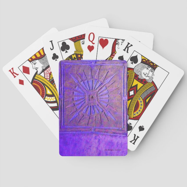MORNING STAR Blue Purple Violet Poker Cards (Back)