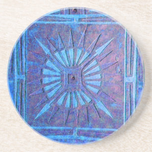 MORNING STAR , blue Sandstone Coaster