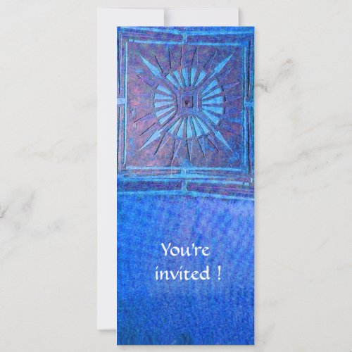 MORNING STAR  bright blue Invitation