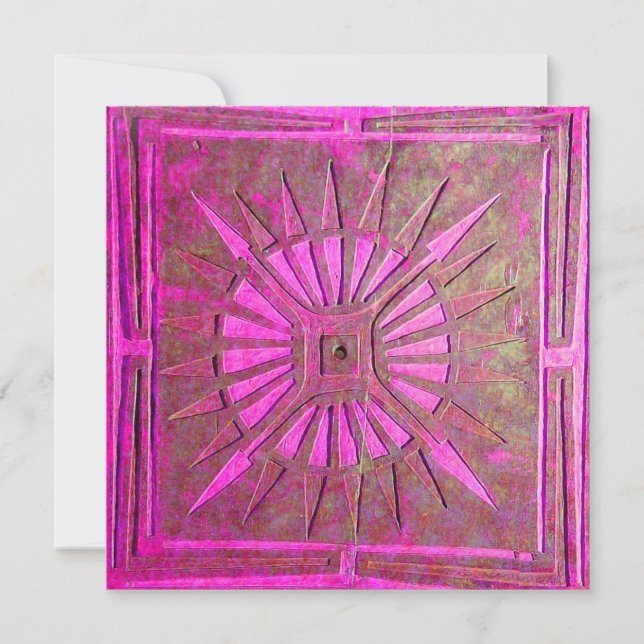 MORNING STAR , bright pink,violet white Announcement (Front)