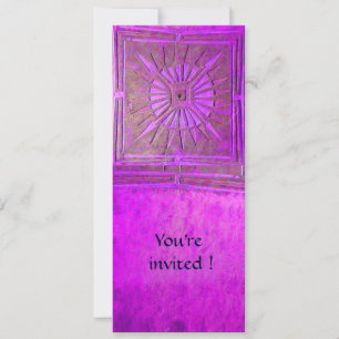 MORNING STAR , bright violet pink Invitation