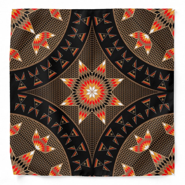 Morning Star (Brown) Bandana (Front)