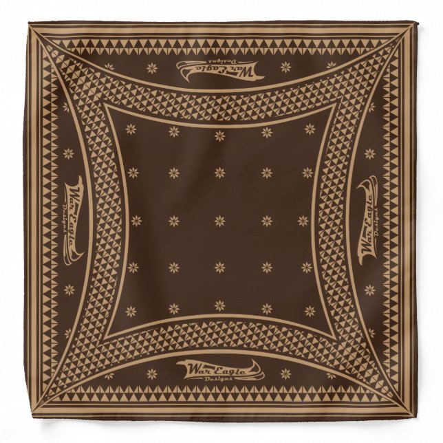Morning Star (Brown) Bandana (Front)
