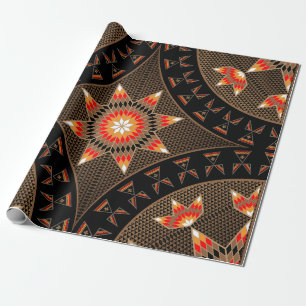 Morning Star (Brown) Wrapping Paper
