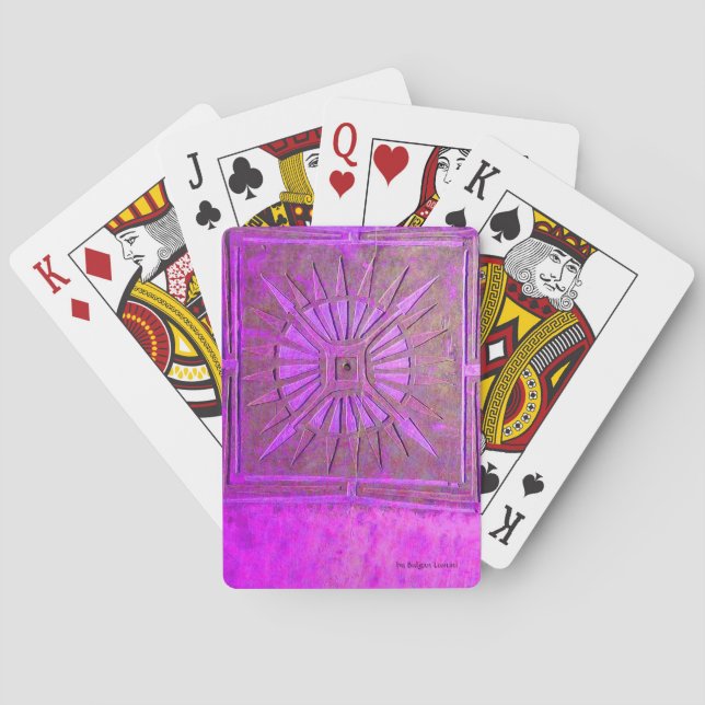 MORNING STAR Fuchsia,Purple Violet Poker Cards (Back)