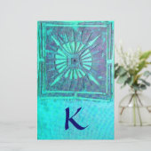 MORNING STAR MONOGRAM , blue turquase (Standing Front)