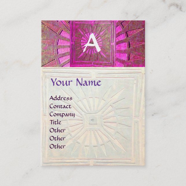 MORNING STAR , MONOGRAM BUSINESS CARD (Front)