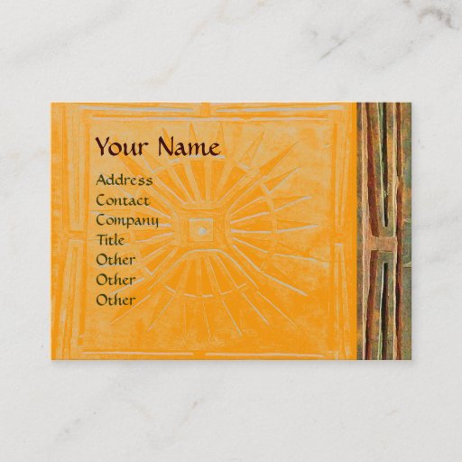 Customizable MORNING STAR , MONOGRAM BUSINESS CARD TEMPLATE