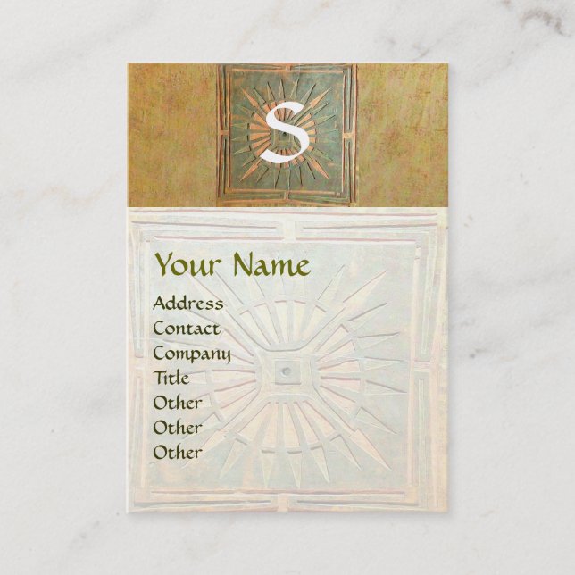 MORNING STAR , MONOGRAM BUSINESS CARD (Front)