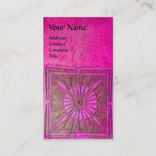 Customizable MORNING STAR , MONOGRAM BUSINESS CARD TEMPLATE