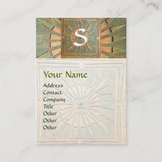 MORNING STAR , MONOGRAM BUSINESS CARD (Front)