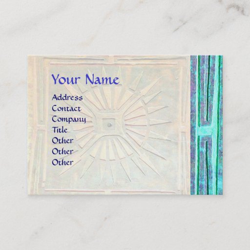 Customizable MORNING STAR , MONOGRAM,Teal,Blue green,Turquase Business Cards