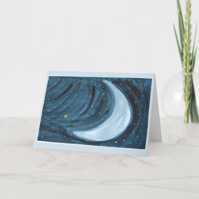 Morning Star Moon greeting card (Front)