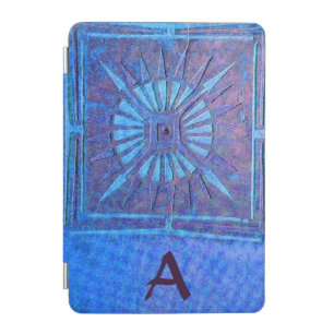 MORNING STAR Pawnee Bright Blue Purple Monogram iPad Mini Cover