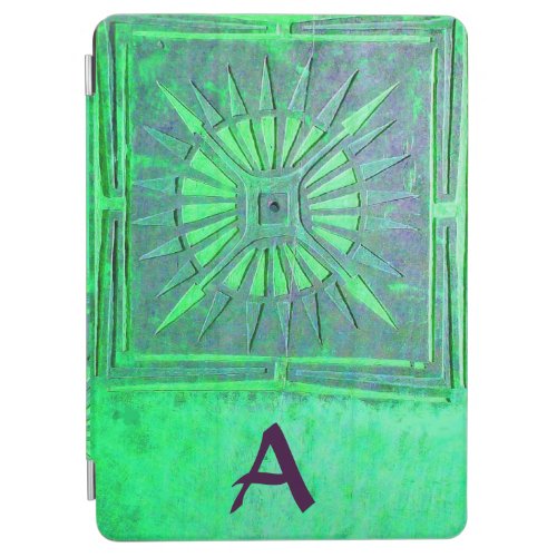 MORNING STAR Pawnee Light Green Monogram iPad Air Cover
