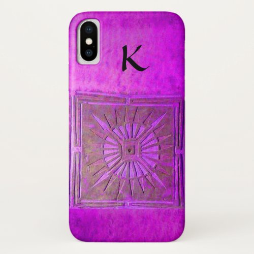 MORNING STAR Pawnee Purple Black Monogram iPhone X Case