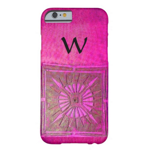 MORNING STAR  PinkBlackFuchsia Monogram Barely There iPhone 6 Case