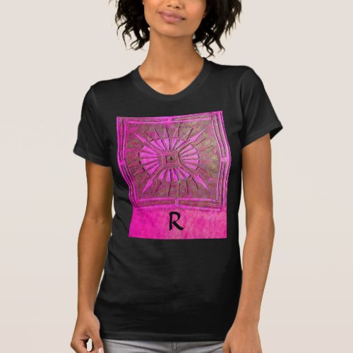 MORNING STAR PinkFuchsia Black Monogram T_Shirt