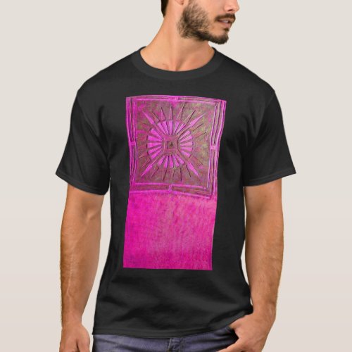 MORNING STAR PinkFuchsia Black Monogram T_Shirt