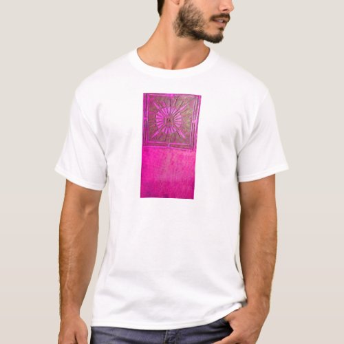 MORNING STAR PinkFuchsia Black Monogram T_Shirt