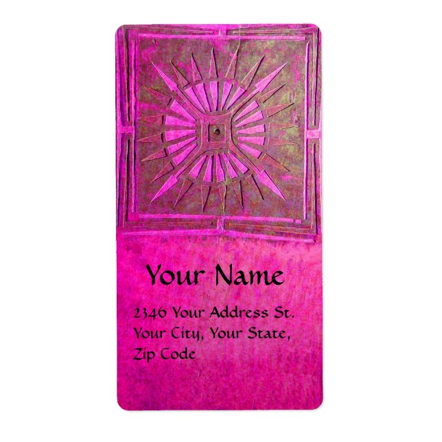 MORNING STAR ,pink fuchsia ,brown violet Label (Front)