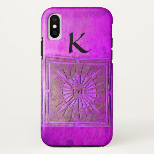 MORNING STAR , Purple ,Black, Monogram iPhone XS Case