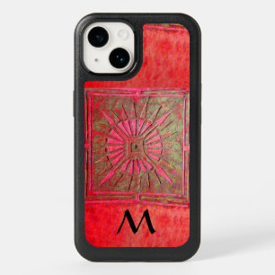 MORNING STAR Red, Black Monogram OtterBox iPhone 14 Case