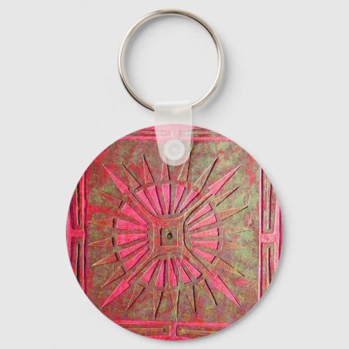 MORNING STAR  red brown Keychain