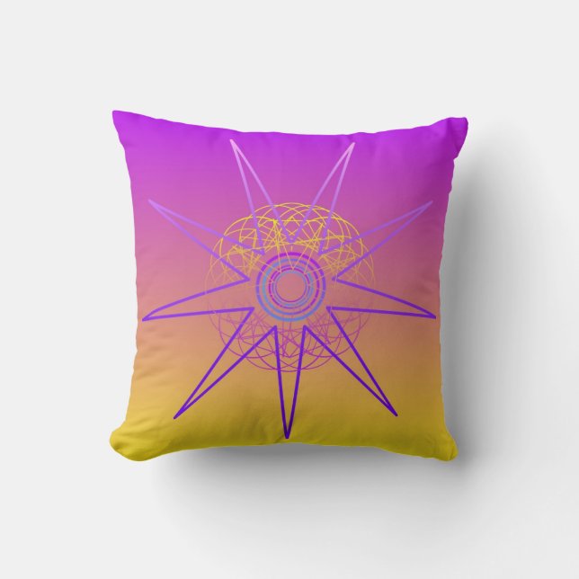 Morning Star Throw Pillow (Front)