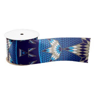 Morning Star Tipi (Blue) Satin Ribbon