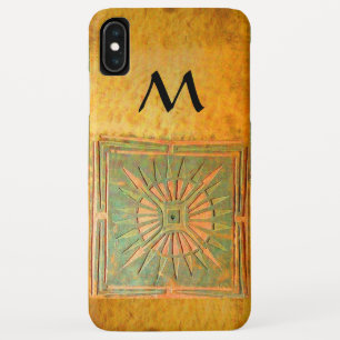 MORNING STAR ,Yellow,Brown,Black Monogram iPhone XS Max Case