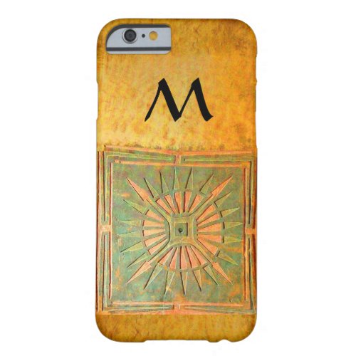 MORNING STAR YellowBrownBlack Monogram Barely There iPhone 6 Case