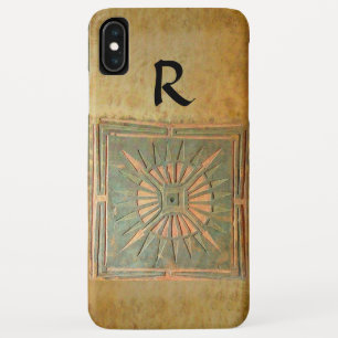 MORNING STAR ,Yellow,Brown, Black Monogram iPhone XS Max Case