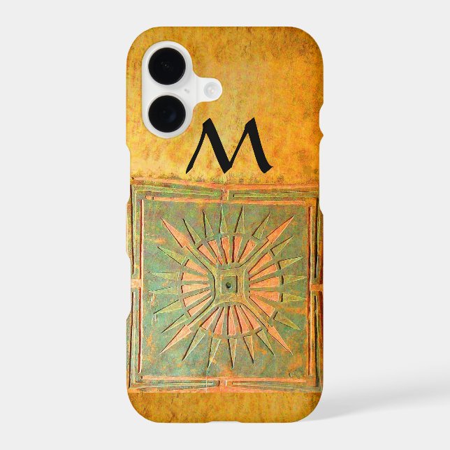 MORNING STAR ,Yellow,Brown,Black Monogram Case-Mate iPhone Case (Back)
