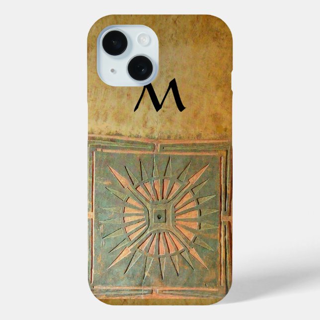 MORNING STAR ,Yellow,Brown,Black Monogram Case-Mate iPhone Case (Back)