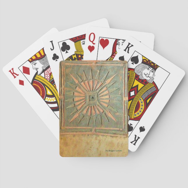 MORNING STAR Yellow Brown Green Poker Cards (Back)