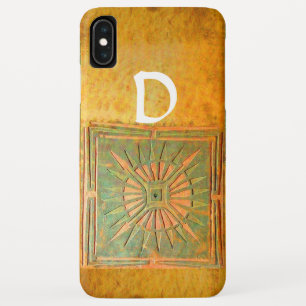 MORNING STAR ,Yellow,Brown,White Monogram iPhone XS Max Case