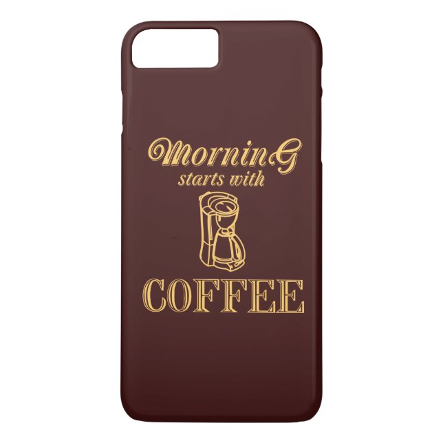 Morning starts with coffee Case-Mate iPhone case (Back)