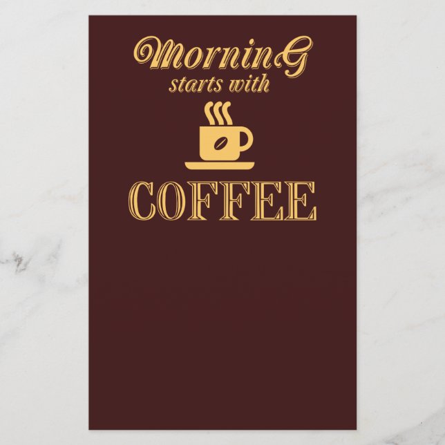 Morning starts with coffee flyer (Front)